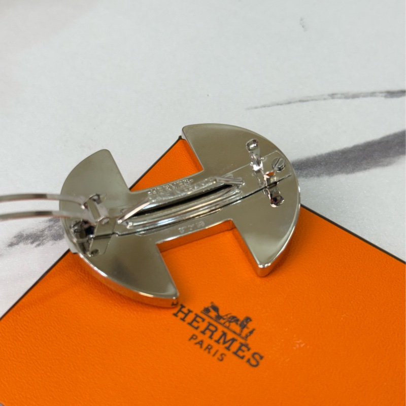 Hermès 2002系列黑色琺瑯髮夾-2