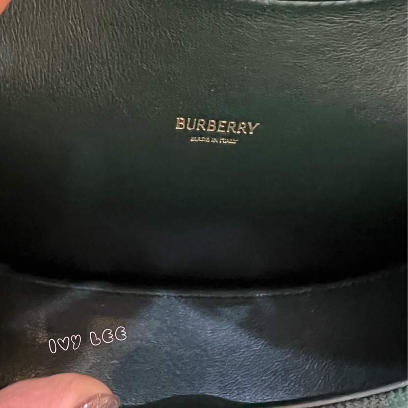 BURBERRY Rocking Horse 包 綠格紋馬鞍包 斜背包 肩背包 8081408正品 二手精品-5