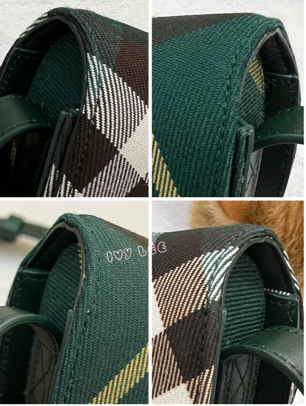 BURBERRY Rocking Horse 包 綠格紋馬鞍包 斜背包 肩背包 8081408正品 二手精品-10