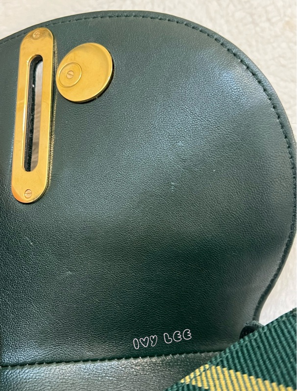 BURBERRY Rocking Horse 包 綠格紋馬鞍包 斜背包 肩背包 8081408正品 二手精品-17