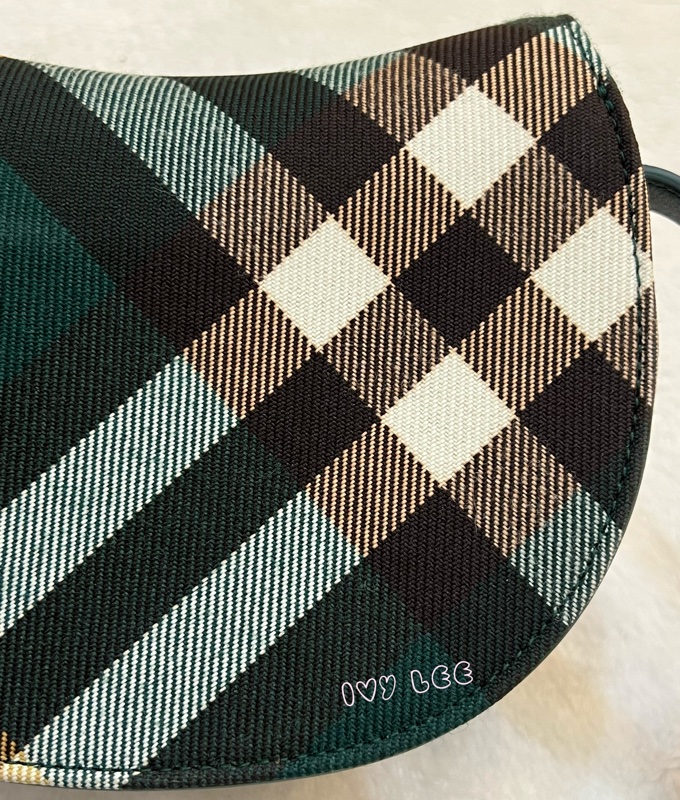 BURBERRY Rocking Horse 包 綠格紋馬鞍包 斜背包 肩背包 8081408正品 二手精品-22