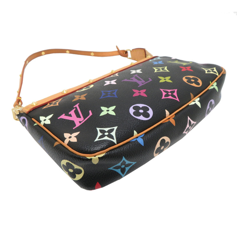 路易威登 Pochette Accessoires 女士手拿包 M92648(已停產)Monogram Multicolor 黑色-2