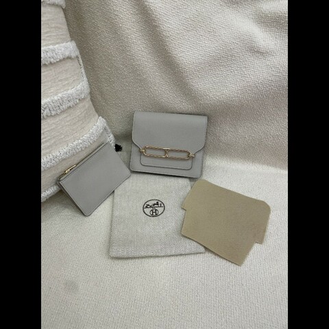 Hermes Roulis Slim 8L冰川白 淡金扣