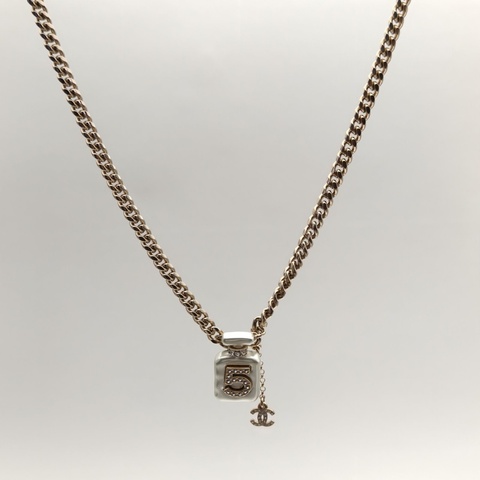 CHANEL 合金22S5號香水瓶項鏈