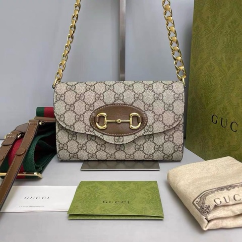 Gucci 古馳 1955 信焦糖色馬銜扣封包