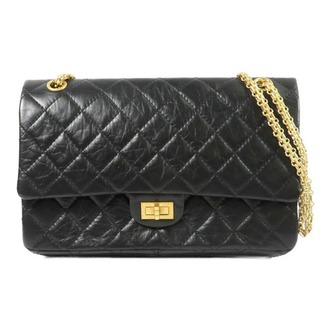 CHANEL 牛皮皮革2.55 Medium鏈帶肩背袋