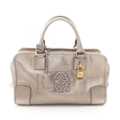 LOEWE Americana 28 手袋 皮革 金色 二手 女士