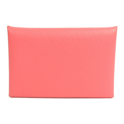 HERMES Epsom皮革Calvi Card Holder卡片套Rose Jaipur
