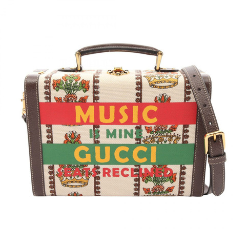 GUCCI MUSIC IS MINE 美妝盒 100週年紀念手提包 633587 帆布皮革