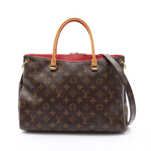棕色 原花帆布 Pallas MM 兩用包【LOUIS VUITTON LV 路易威登】 M41175