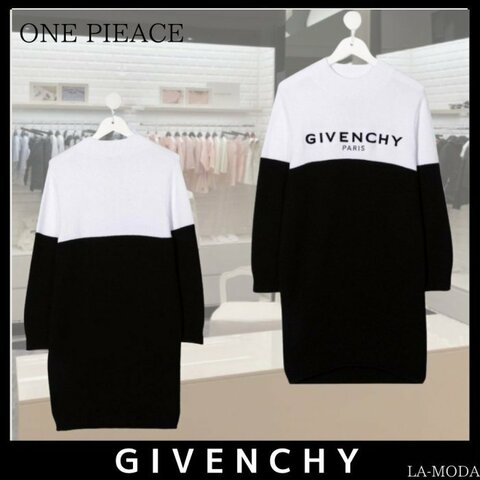 💎Han's house精品服飾💎GIVENCHY 紀梵希 Logo 羊毛 毛衣 連身裙 青年款