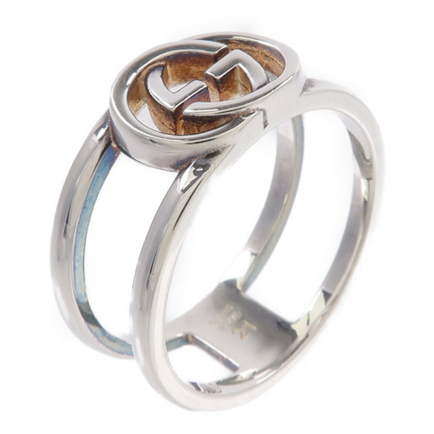 GUCCI 925純銀Interlocking G Open Band Ring戒指
