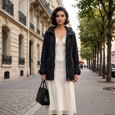 MaxMara WEEKEND LINE 黑色質感下擺抽繩休閒外套 36號 S-M可穿