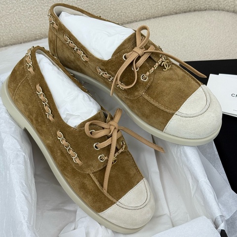 全新Chanel 26C 麂皮樂福鞋 37碼