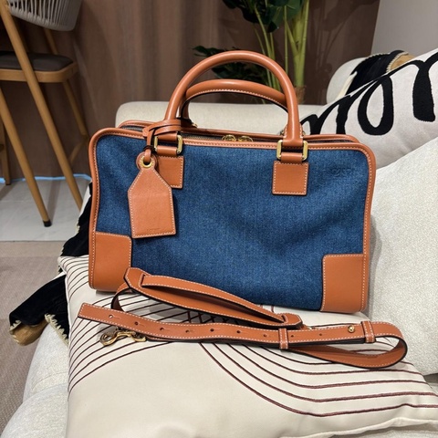Loewe Amazona 36 denim 2 way bag 牛仔布
