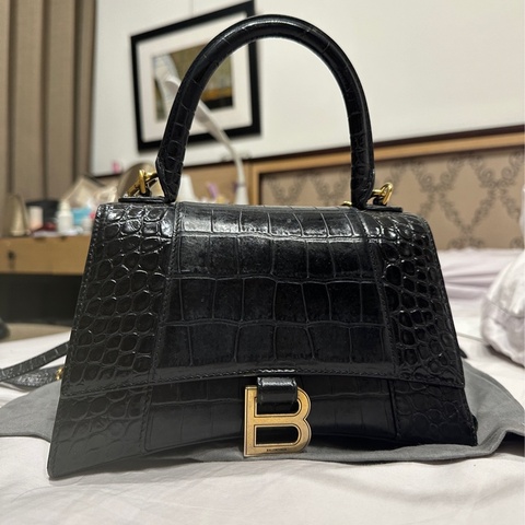 Balenciaga 巴黎世家 黑金鰐魚壓紋 S號