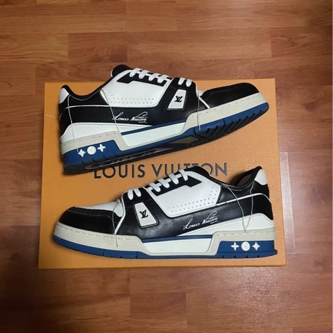 Lv Trainer藤原浩聯名黑藍 路易威登低 白藍黑 41碼