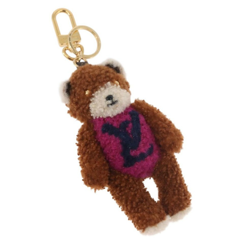 路易威登 Monogram Teddy Porte Cles LV 泰迪熊吊飾 M69854 Auth 184130M