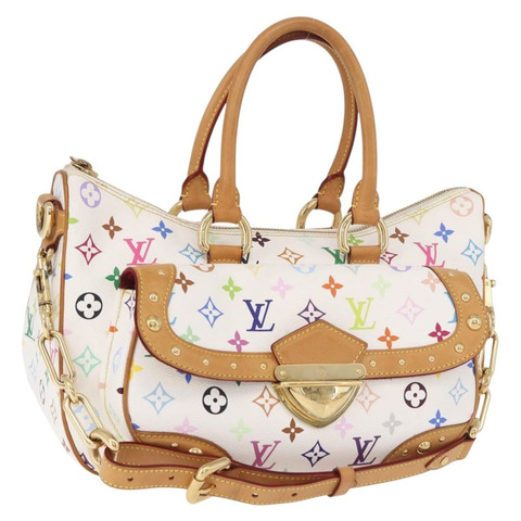路易威登 Monogram Multicolor Rita 手提包 2way 白色 M40125 正品 183062V