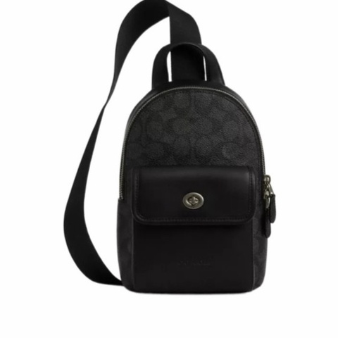 Coach 男士 小型旋鎖式斜挎包均碼碼15.8cm*9.5cm*23.5cm