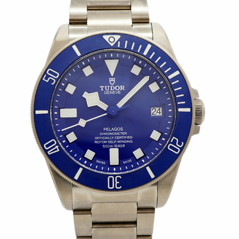 帝舵 Pelagos 25600TB 藍色錶盤男士腕錶