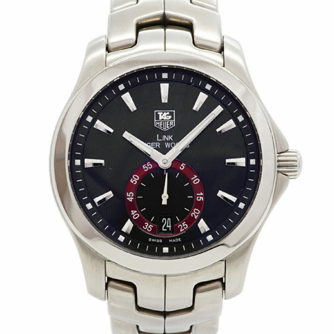 TAG Heuer Link Tiger Woods WJF211D 黑色錶盤男士腕錶