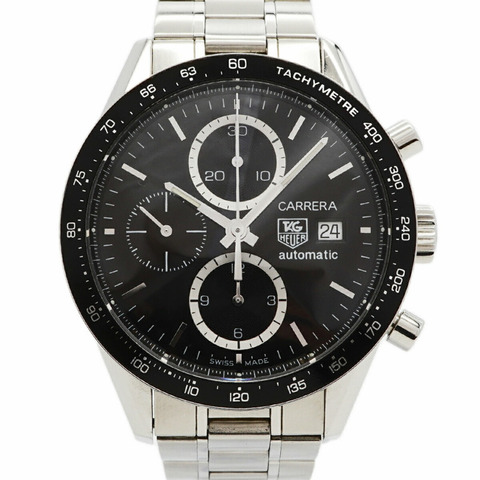 TAG Heuer Carrera CV2010 黑色錶盤男士腕錶