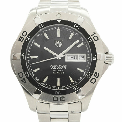 TAG Heuer Aquaracer（競潛）星期日曆型 WAF2010 黑色錶盤男士手錶
