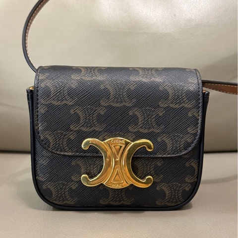 Celine 思琳 mini 老花 凱旋門 豆腐包