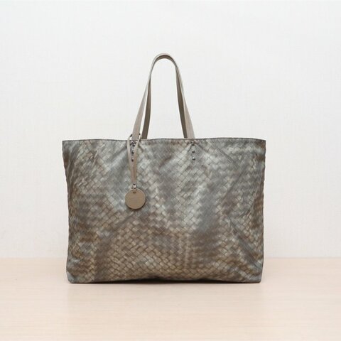 BOTTEGA VENETA 印花尼龙钨钢扣双面单肩包托特包中号