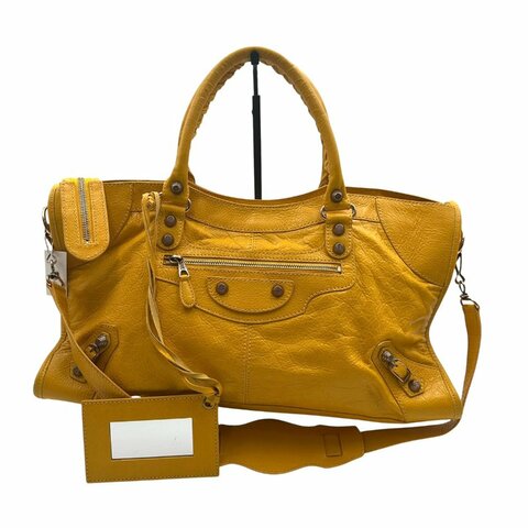 【美收精品】Balenciaga 黃色機車包 C-587【隔月月中將轉賣至日本 上架期限30天】