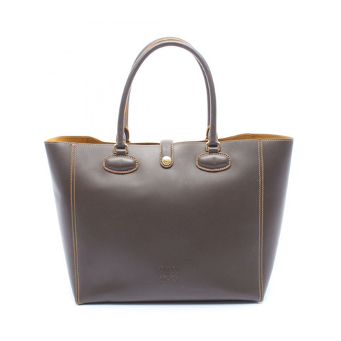 LOEWE Leo 手提包，灰色皮革，二手女款