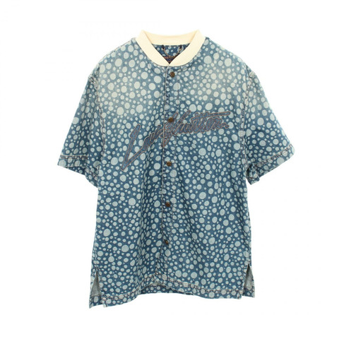 LOUIS VUITTON × 草間彌生 Infinity Dot 棉質上衣 藍色 二手 男款 S 碼