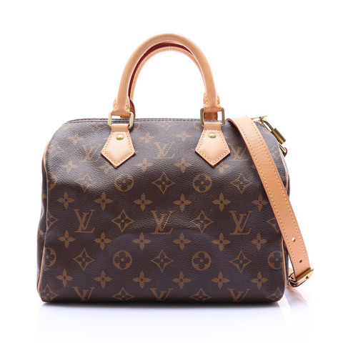 棕色 原花帆布 Speedy Bandouliere 25 兩用包 (無鑰匙)【LOUIS VUITTON LV 路易威登】 M41113