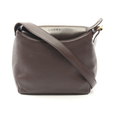 LOEWE 棕色皮革單肩包（二手，女款）