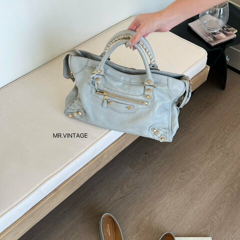 🏷Balenciaga機車包(冰川藍)