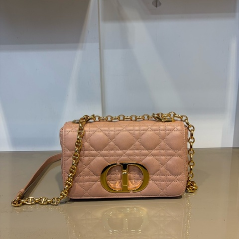 Dior 粉牛皮Caro小號肩斜背包M9241UWHC