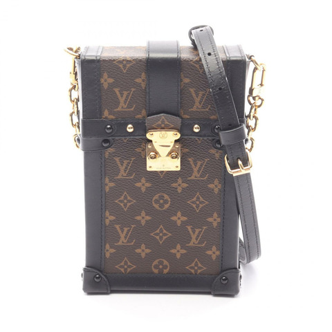 路易威登 (LOUIS VUITTON) 豎款 Pochette Trunk 單肩包 M63913 Monogram 棕色/黑色