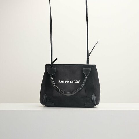 二手Balenciaga Navy cabas xs帆布包/黑