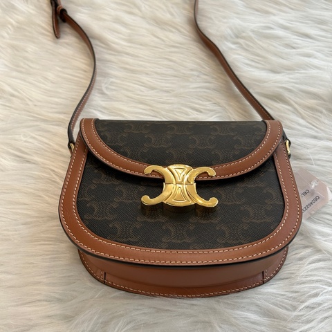 Celine triomphe 馬鞍 凱旋門 斜跨包 附防塵袋