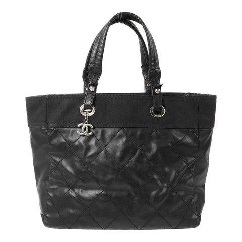 CHANEL 牛皮皮革/塗層帆布Paris Biarritz Tote手挽袋