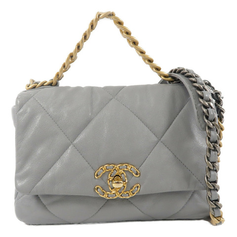 CHANEL 羊皮皮革Chanel 19 Small鏈帶肩背袋