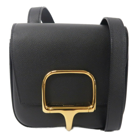 HERMES Epsom皮革Della Cavalleria Mini肩背袋Noir