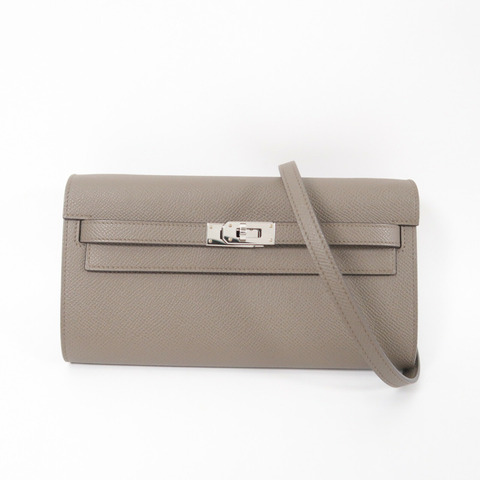 HERMES Epsom皮革Kelly To Go肩背袋Etain