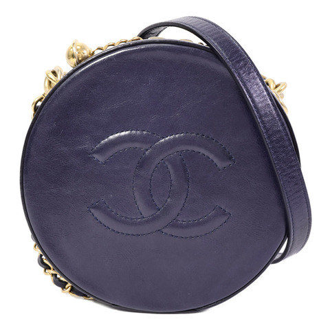 CHANEL 牛皮皮革Round Clutch With Chain肩背袋