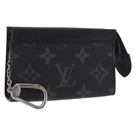 路易威登 Eclipse Cles Voyage Pochette 零錢包 M82776 LV Auth 184128M