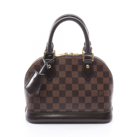 路易威登 Alma BB 手提包 N41221 Damier 帆布棕色 Ebene 二手女士 LV