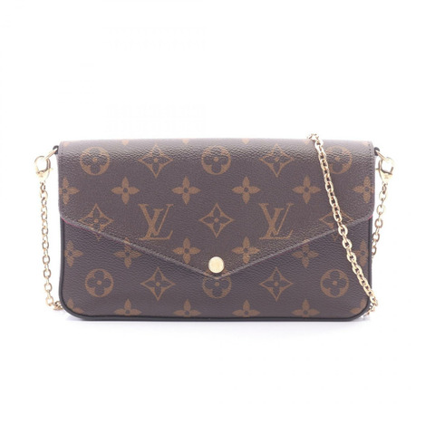 路易威登 Pochette Felice 單肩包 M61276 Monogram 帆布 棕色 二手 LV