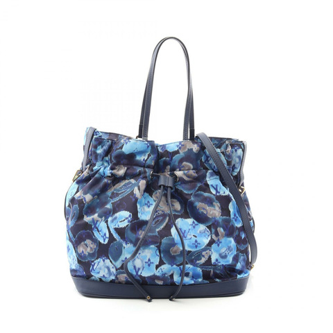 路易威登 Noeful MM 單肩托特包 M94312 Monogram Ikat 花卉尼龍藍色