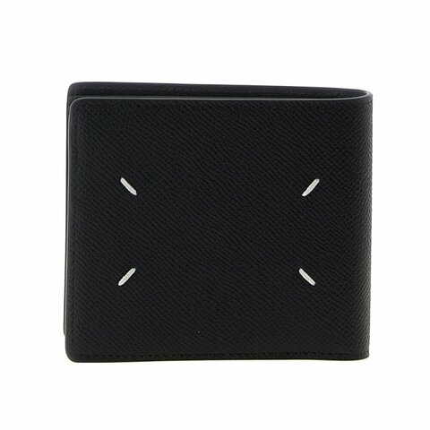 【Maison Margiela】Bifold 四針 荔枝小牛皮 卡夾 皮夾 短夾 黑色 S35UI0435P4745T8013